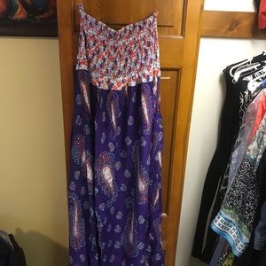 Boho Strapless Dress